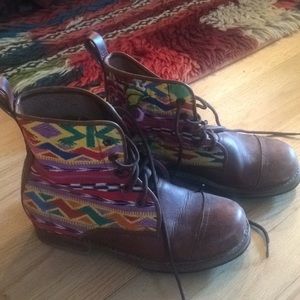 Teyaha wooden sole leather boots